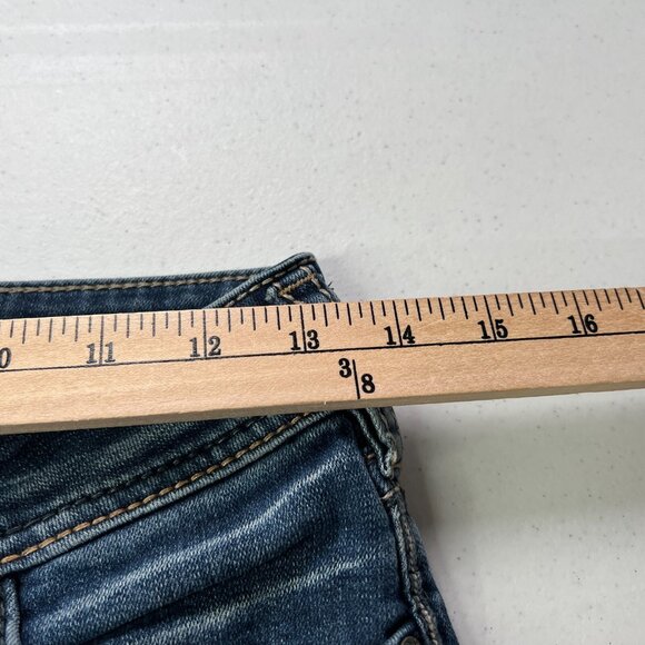 Silver Suki Jeans Skinny Womens 26/29 Blue Stretch Denim Heavy Stitching - Picture 8 of 10